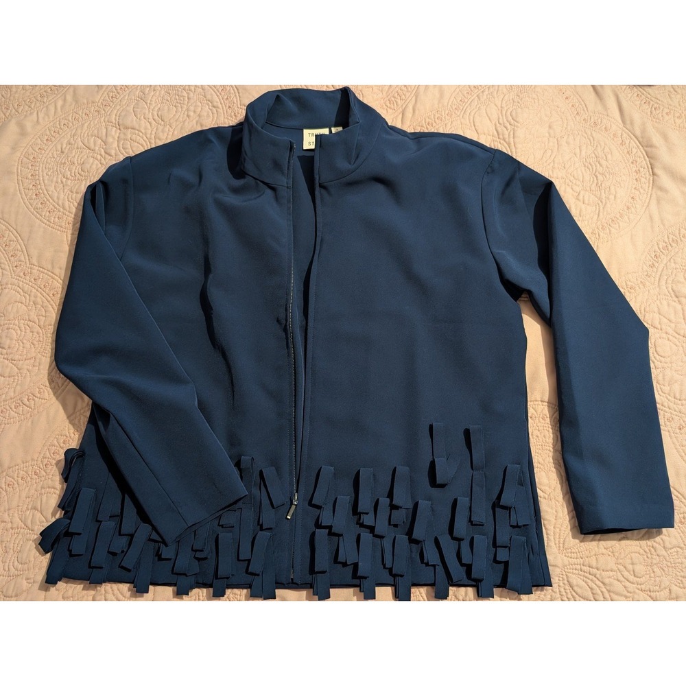 Small Blue Jacket with Frills Truth & Style